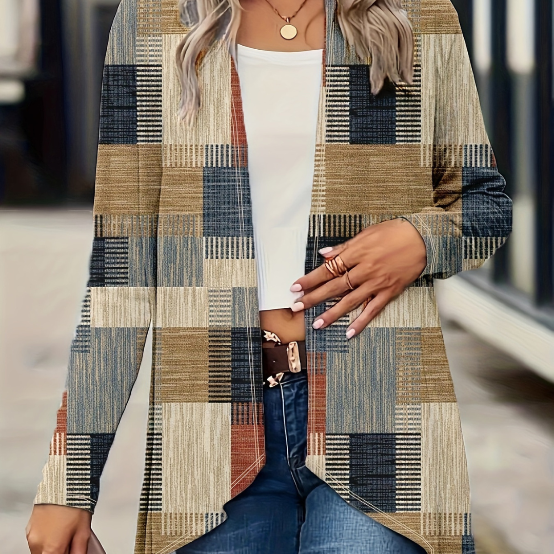 Marina | Elegant Patterned Blazer Coat