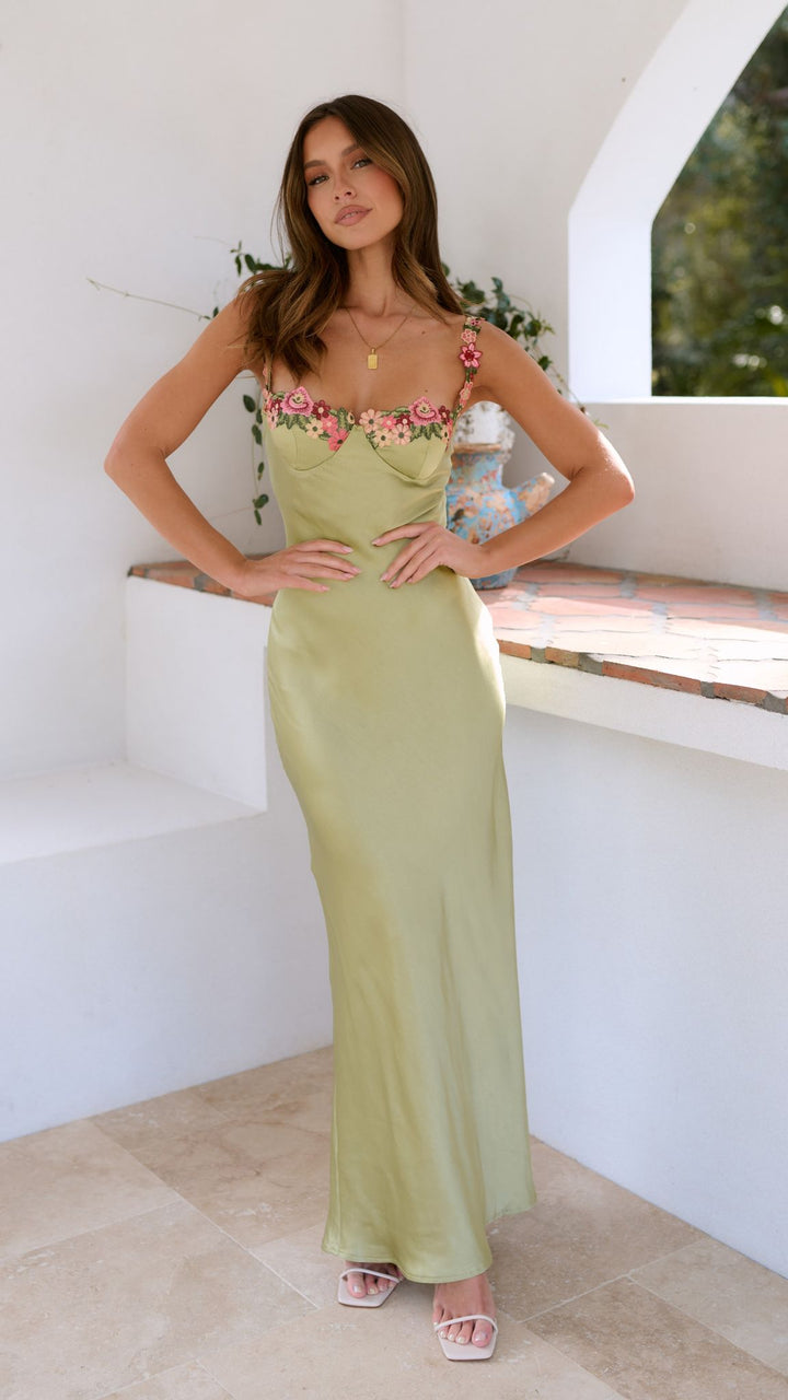 Maeve - Maxi Dress with Flower Detail