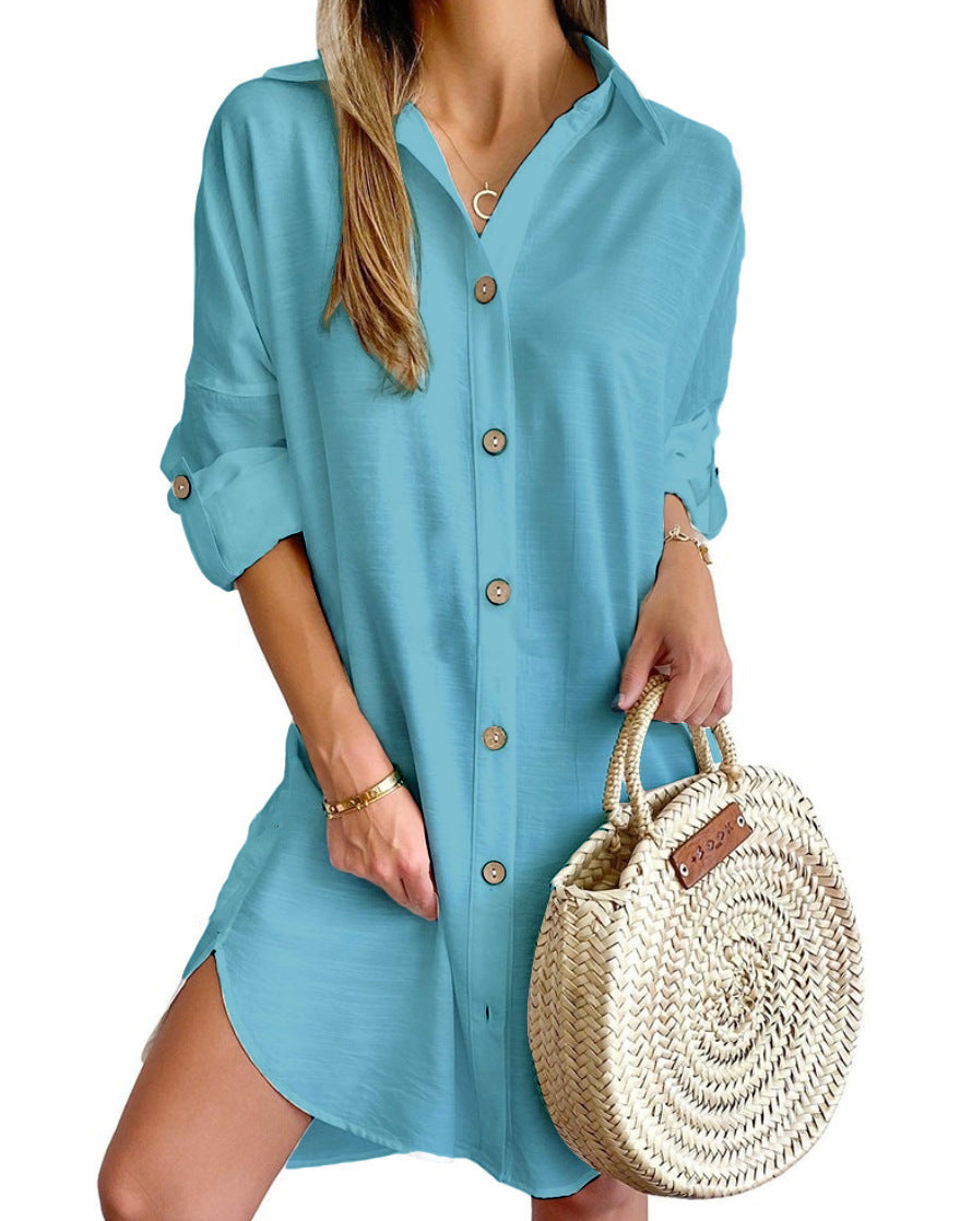 Andrea | Long-Sleeve Shirt Dress