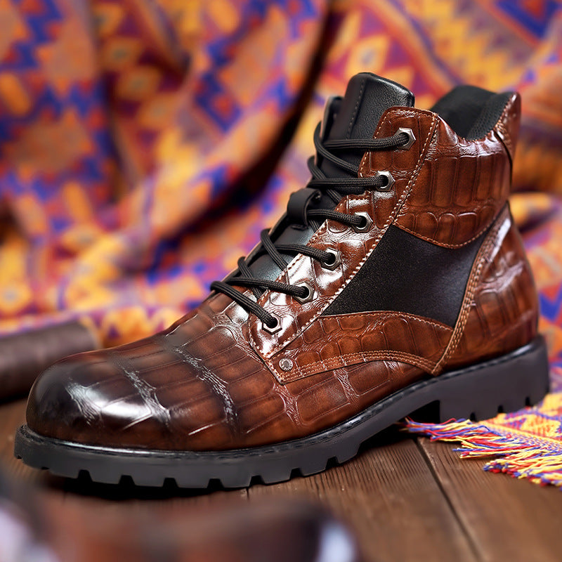 Dante | Croc Pattern Boots