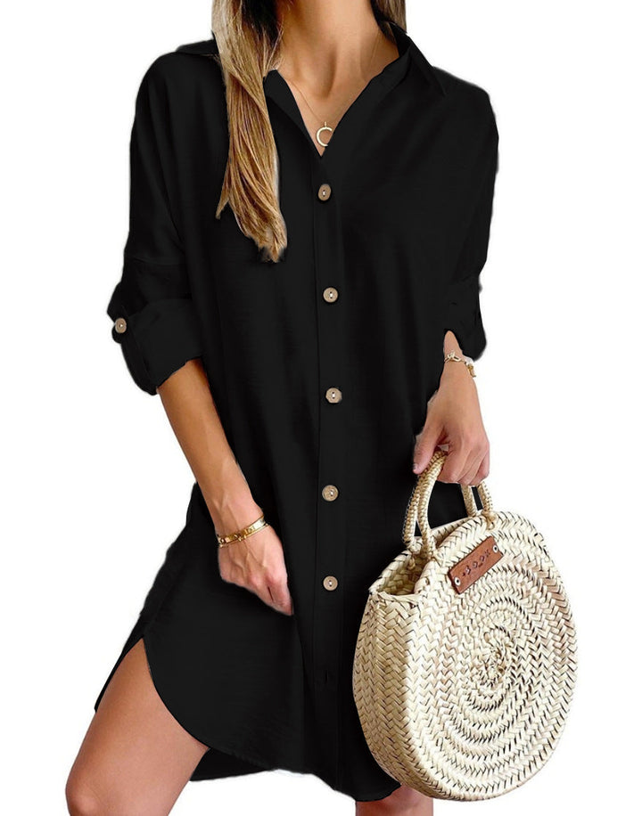 Andrea | Long-Sleeve Shirt Dress