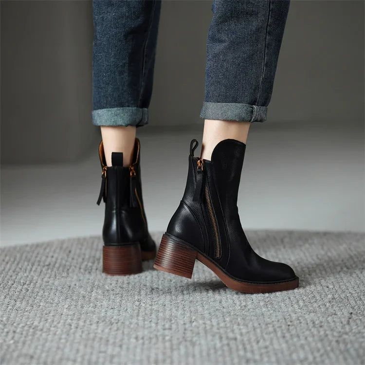 Maria | Premium Leather Ankle Boots