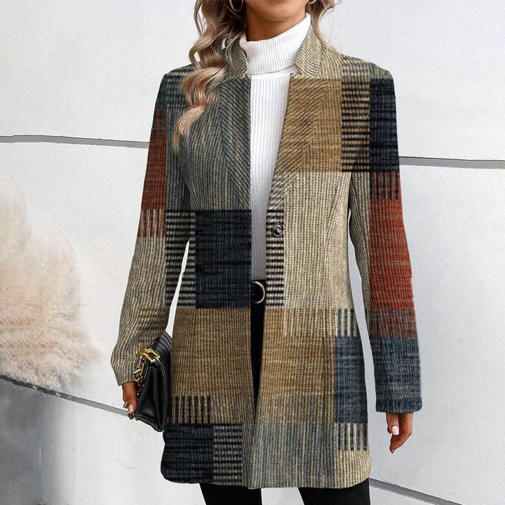 Marina | Elegant Patterned Blazer Coat